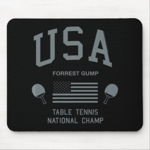 Forrest Gump USA Table Tennis National Champ Mouse Pad