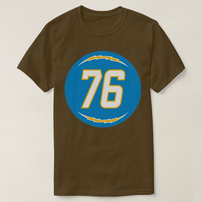 Forrest Lamp Number 76 Jersey Los Angeles Chargers T-Shirt (Design Front)