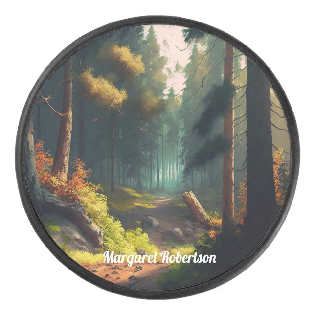 Forrest Landscape Hockey Puck (Front)