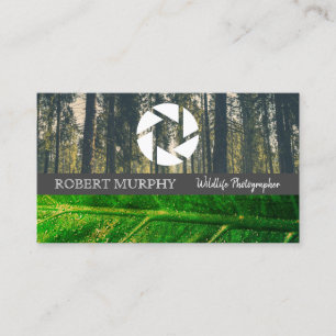 Forrest   Leaf   Camera Lens Icon Business Card