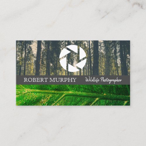 Forrest  Leaf  Camera Lens Icon Business Card