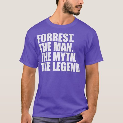 ForrestForrest Name Forrest given name T_Shirt