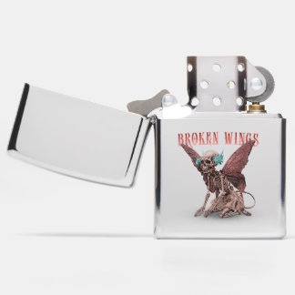 Forsaken: Surreal Gothic Broken Wings Zippo Lighter