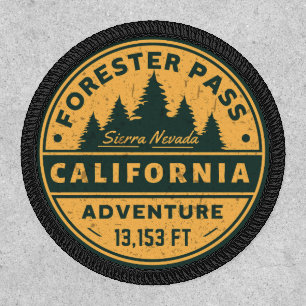 Forster Pass Hiking, california siera nevada trial Patch