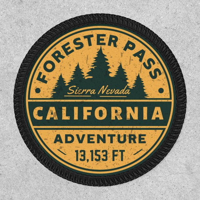 Forster Pass Hiking, california siera nevada trial Patch (Front)