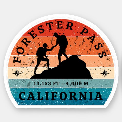 Forster Pass Hiking california siera nevada trial Sticker