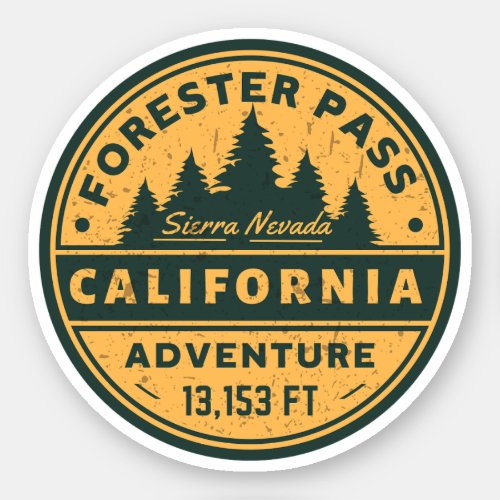 Forster Pass Hiking california siera nevada trial Sticker