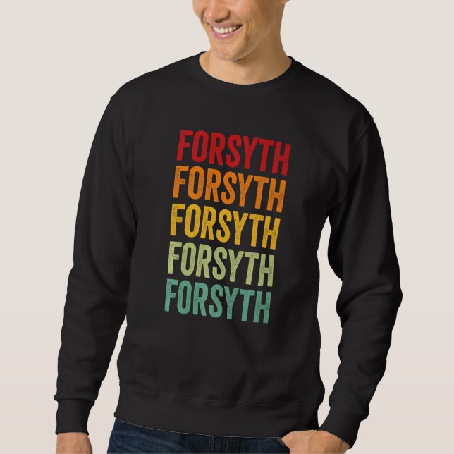 Forsyth County Georgia Rainbow Text Sweatshirt (Front)