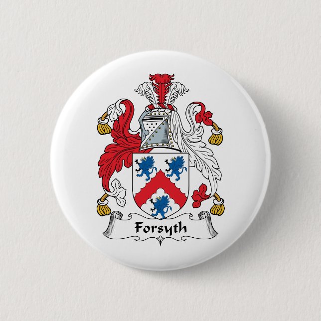 Forsyth Family Crest Pinback Button (Front)