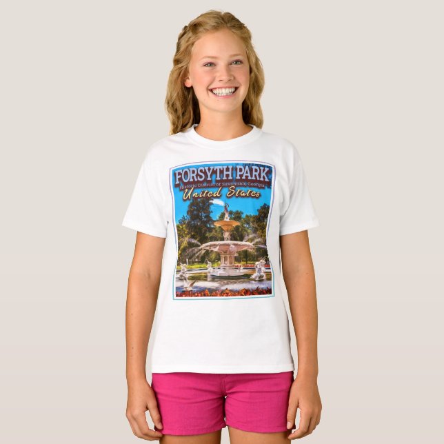 FORSYTH PARK - FORSYTH FOUNTAIN - SAVANNAH GEORGIA T-Shirt (Front Full)