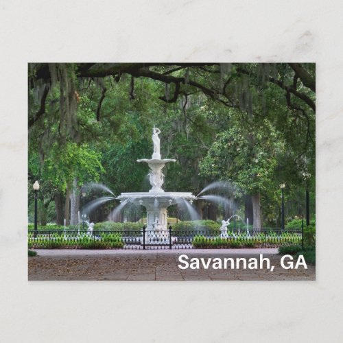 Forsyth Park Fountain in Savannah GA  Postcard