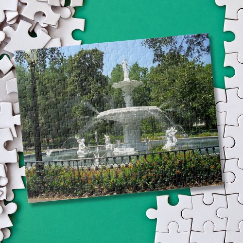 Forsyth Park Fountain Savannah GA Jigsaw Puzzle