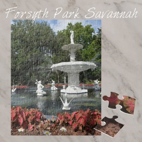 Forsyth Park Fountain Savannah GA Photographic Jigsaw Puzzle