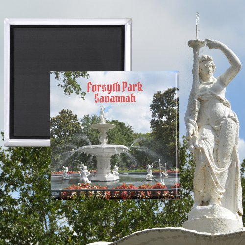 Forsyth Park Fountain Savannah GA Photographic Magnet