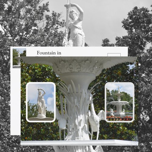 Forsyth Park Fountain Savannah GA Photographic Pos Postcard