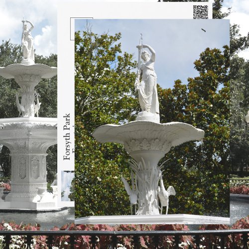 Forsyth Park Fountain Savannah GA Photographic Postcard