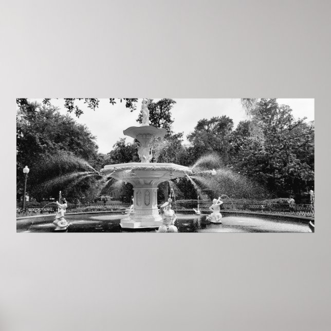 Forsyth Park Fountain, Savannah Ga Poster (Front)
