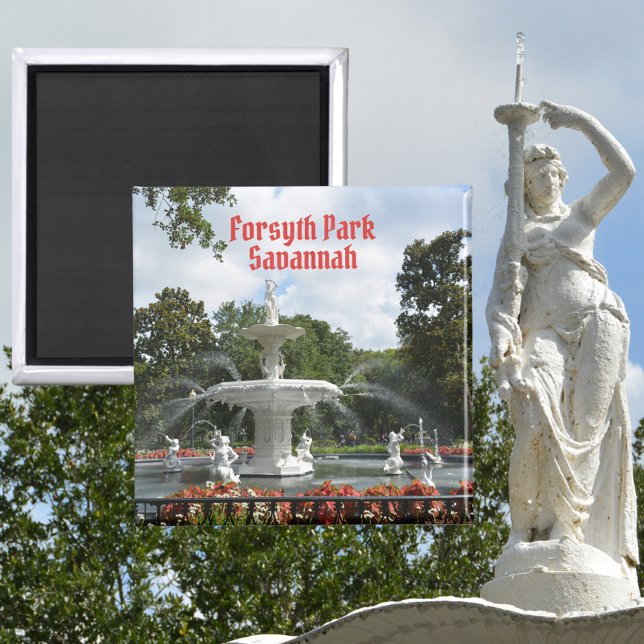 Forsyth Park Fountain Savannah Georgi Photographic Magnet (Creator Uploaded)