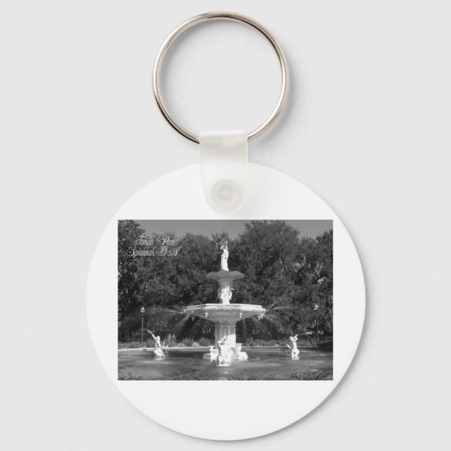 Forsyth Park Fountain Savannah, Georgia Keychain (Front)