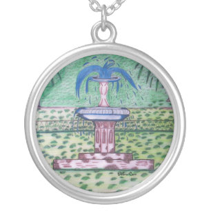 Forsyth Park-round sterling silver necklace