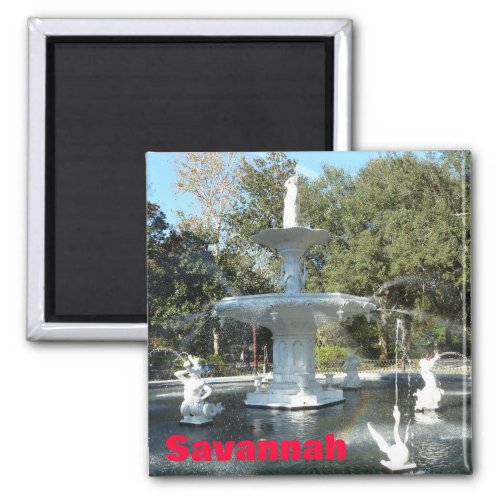 Forsyth Park Savannah Fountain Photo Magnet