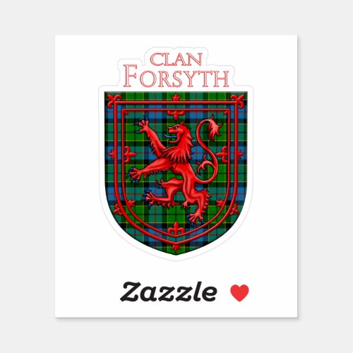 Forsyth Tartan Scottish Plaid Lion Rampant Sticker