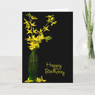 Forsythia birthday bouquet card