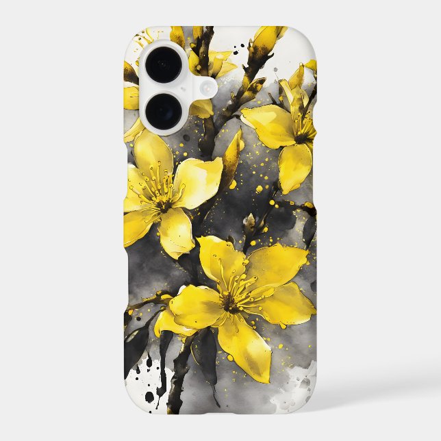 Forsythia - Watercolor flowers Case-Mate iPhone Case (Back)