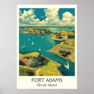 Fort Adams Rhode Island Harbor Poster