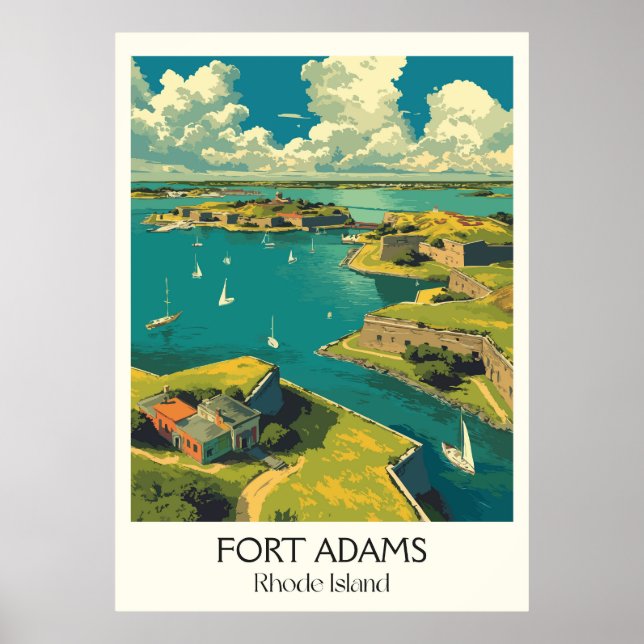 Fort Adams Rhode Island Harbor Poster (Front)