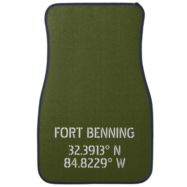 Fort Benning Latitude Longitude Car Floor Mat (Front)
