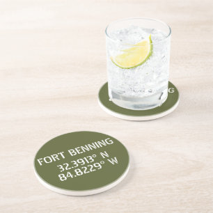 Fort Benning Latitude Longitude Coaster
