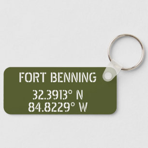 Fort Benning Latitude Longitude  Keychain