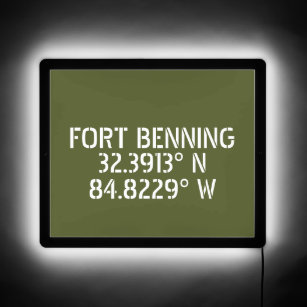 Fort Benning Latitude Longitude  LED Sign