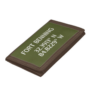 Fort Benning Latitude Longitude Tri-fold Wallet