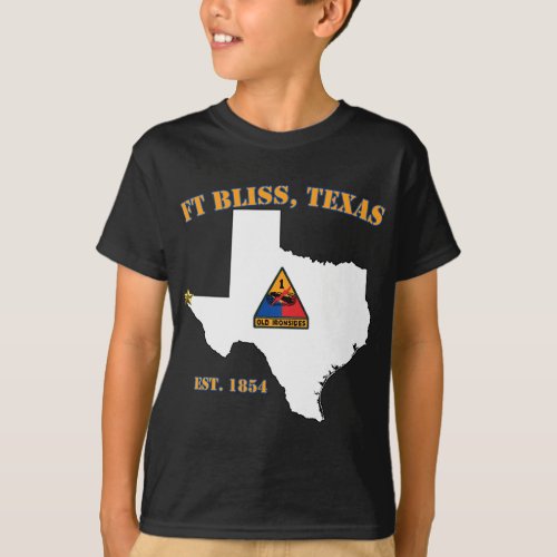Fort Bliss TX Military Base _ 1st Armored Division T_Shirt
