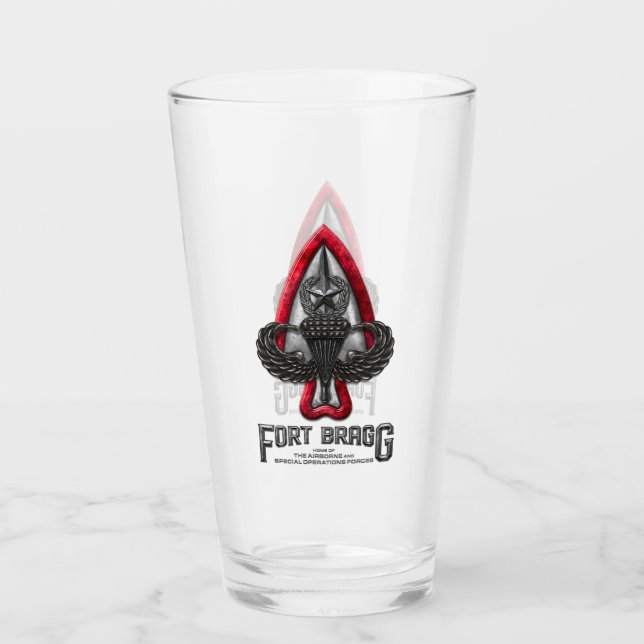 Fort Bragg 16 oz Pint Glass (Front)