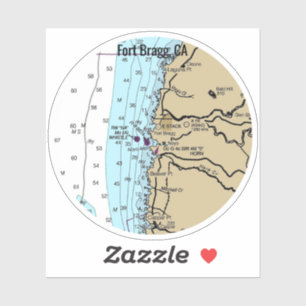 Fort Bragg California Chart Sticker