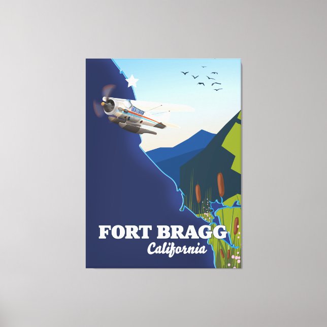 Fort Bragg California map Canvas Print (Front)