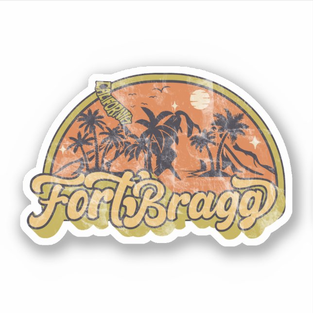 Fort Bragg, California Sticker (Front)