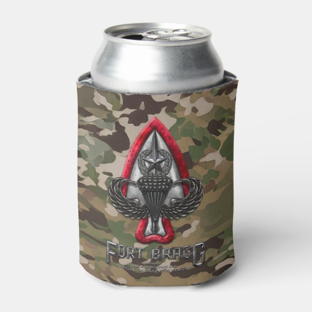 Fort Bragg Camo Can Cooler (Can Front)