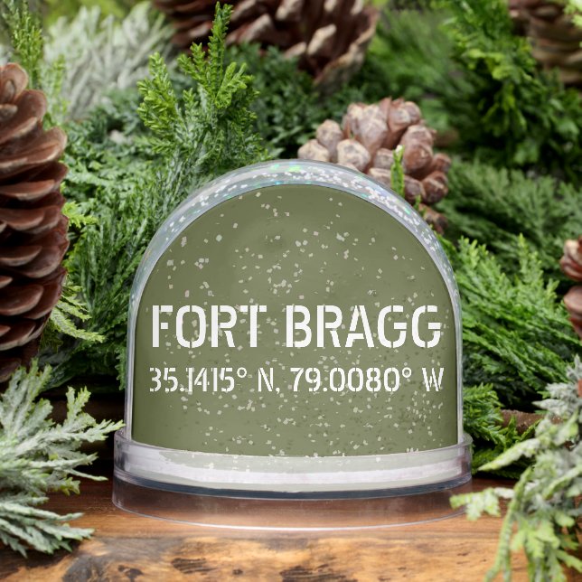 Fort Bragg Latitude Longitude  Snow Globe (Winter)