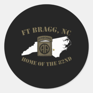 Fort Bragg Military Base-Army Post-Fayetteville Nc Classic Round Sticker