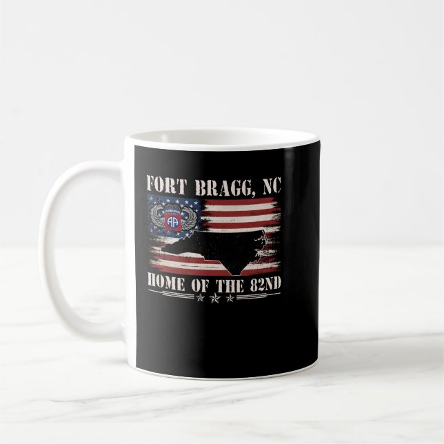 Fort Bragg NC Home Of The 82nd Airborne  Coffee Mug (Left)