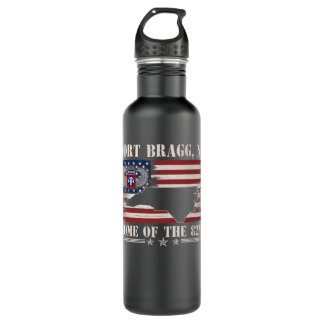 Fort Bragg NC Home Of The 82nd Airborne Stainless Steel Water Bottle
