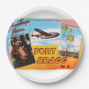 Fort Bragg North Carolina NC Old Vintage Postcard- Paper Plates