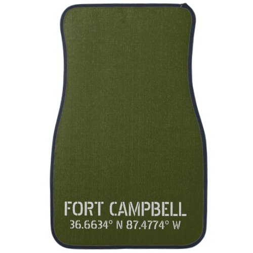 Fort Campbell Latitude Longitude  Car Floor Mat