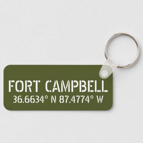 Fort Campbell Latitude Longitude  Keychain