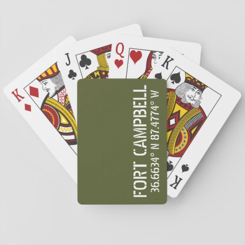 Fort Campbell Latitude Longitude   Playing Cards