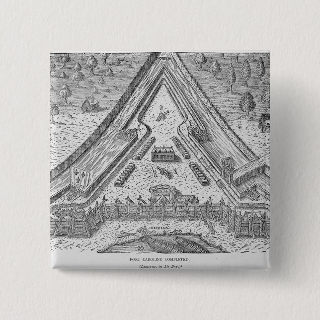 Fort Caroline Completed Button (Front)